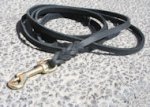 Soft Premium Leather Leash with Braided Ends 3/8 inch wide dogs