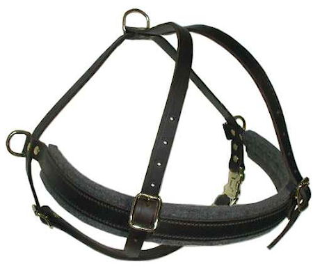 big dog harness, larhe padded leather dog harness for large breeds