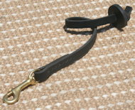 Get Leather Obedience Dog Leash with Pull Tab 2 foot