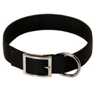 Strong Nylon Dog Collar 2 Ply with Buckle and Ring