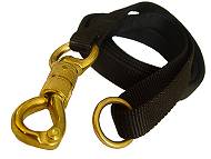 Police tracking dog leash&massive solid brass snap&smart lock