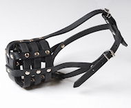 Leather Muzzle for Dogs with longer snout like Dobermans