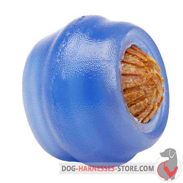 Medium Chewing Dog Ball of Blue Rubber